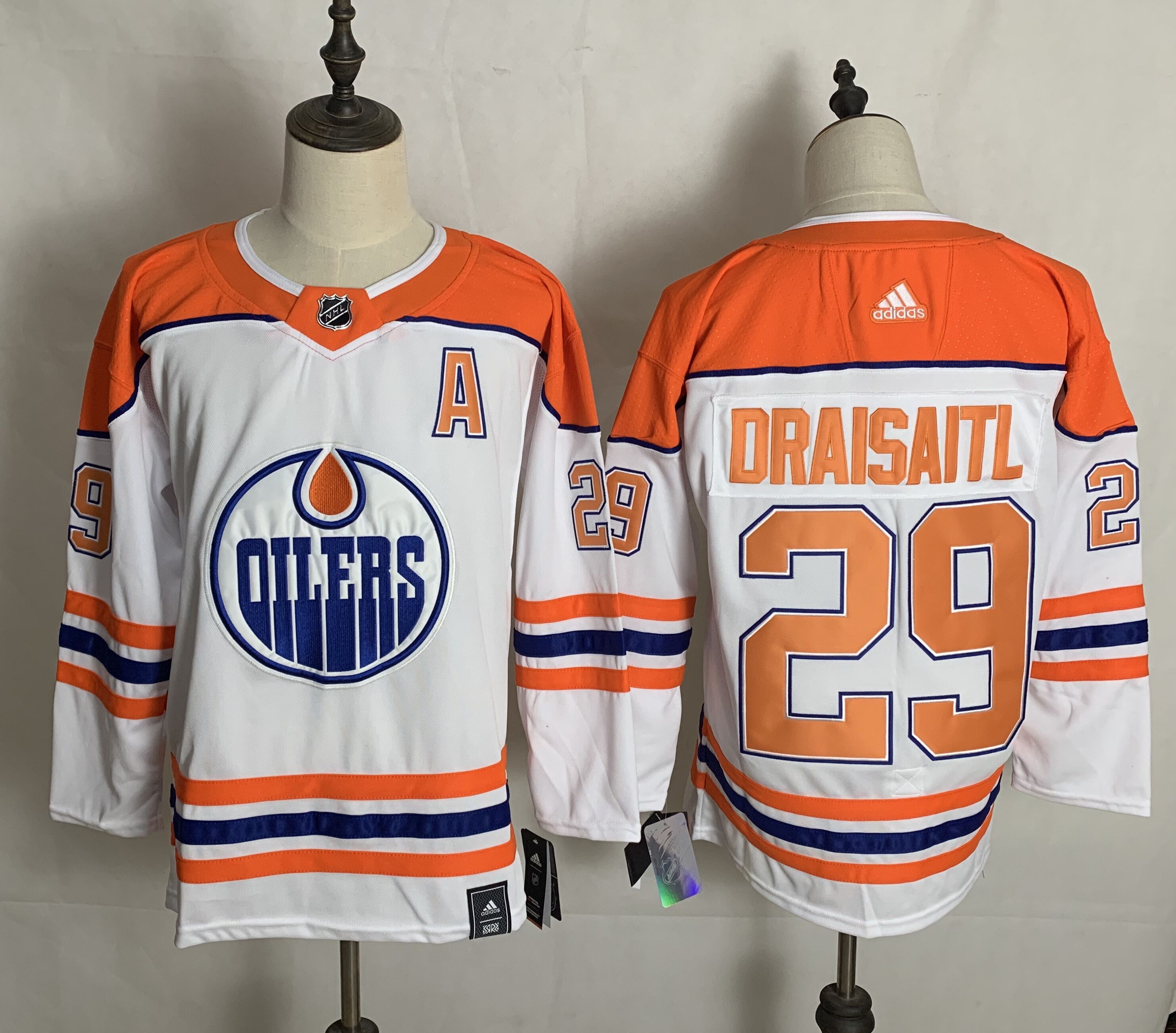 Cheap Men Edmonton Oilers 29 Draisaitl White Authentic Stitched 2020 Adidias NHL Jersey
